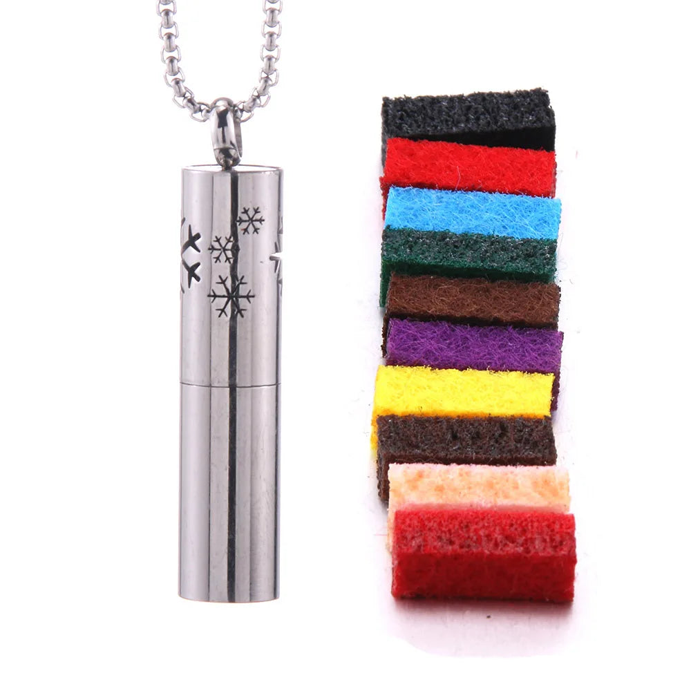 2023 New Aromatherapy Jewelry Necklaces Essential Oil Diffuser Stainless Steel Open Locket Aroma Scent Perfume Gift For Women