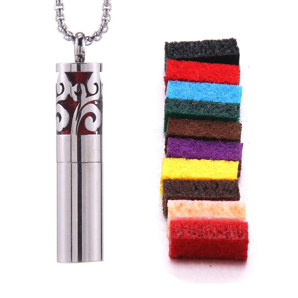 2023 New Aromatherapy Jewelry Necklaces Essential Oil Diffuser Stainless Steel Open Locket Aroma Scent Perfume Gift For Women