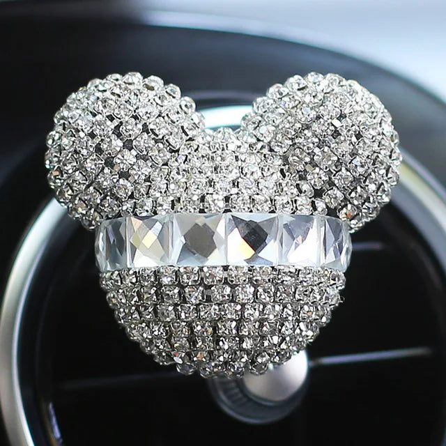 1 Pcs Cute Cartoon Car Air Fresheners Vent Clips Car Diffuser Vent Clip Rhinestone Diamond  Bling Car Accessories for Women