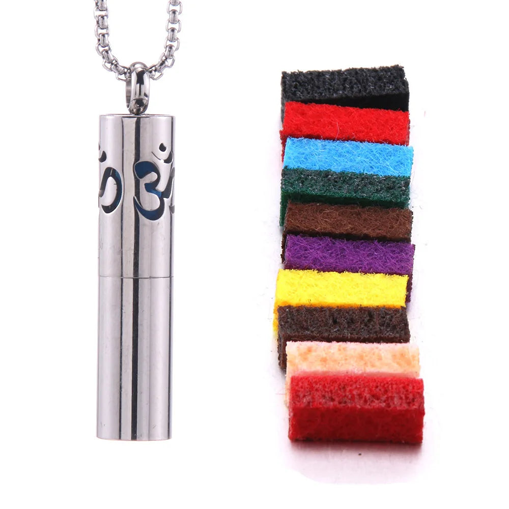 2023 New Aromatherapy Jewelry Necklaces Essential Oil Diffuser Stainless Steel Open Locket Aroma Scent Perfume Gift For Women