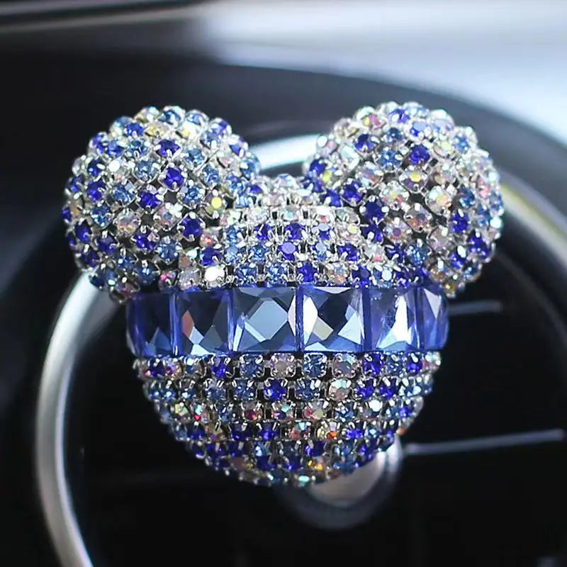 1 Pcs Cute Cartoon Car Air Fresheners Vent Clips Car Diffuser Vent Clip Rhinestone Diamond  Bling Car Accessories for Women