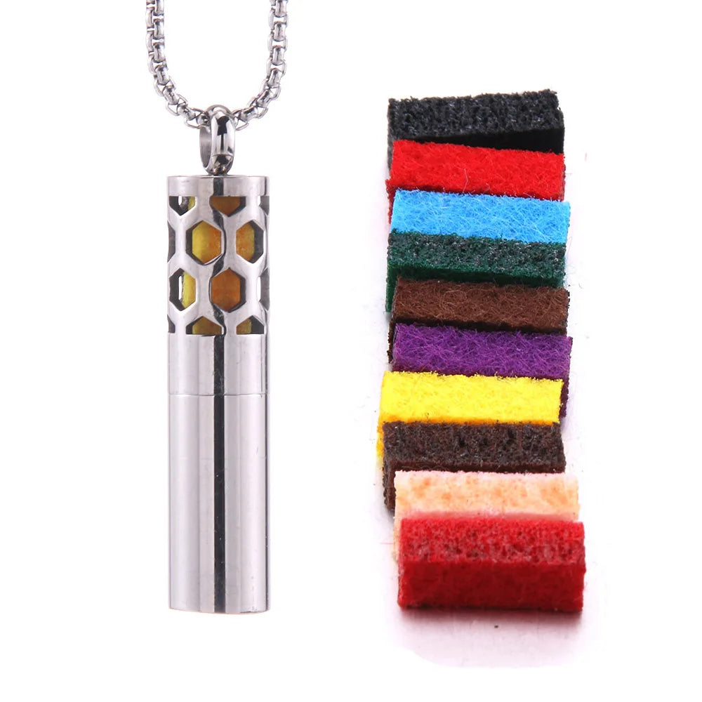 2023 New Aromatherapy Jewelry Necklaces Essential Oil Diffuser Stainless Steel Open Locket Aroma Scent Perfume Gift For Women