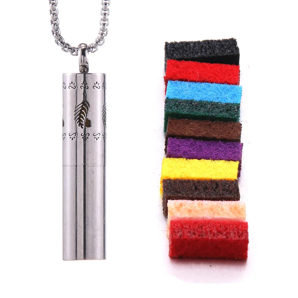 2023 New Aromatherapy Jewelry Necklaces Essential Oil Diffuser Stainless Steel Open Locket Aroma Scent Perfume Gift For Women