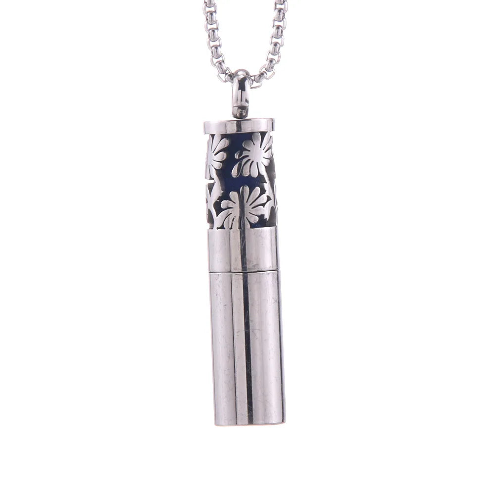 2023 New Aromatherapy Jewelry Necklaces Essential Oil Diffuser Stainless Steel Open Locket Aroma Scent Perfume Gift For Women