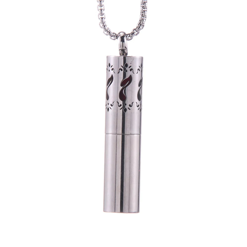 2023 New Aromatherapy Jewelry Necklaces Essential Oil Diffuser Stainless Steel Open Locket Aroma Scent Perfume Gift For Women