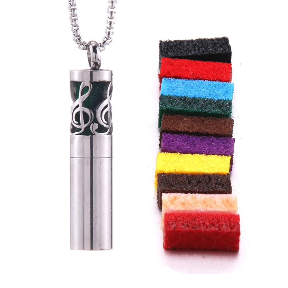 2023 New Aromatherapy Jewelry Necklaces Essential Oil Diffuser Stainless Steel Open Locket Aroma Scent Perfume Gift For Women