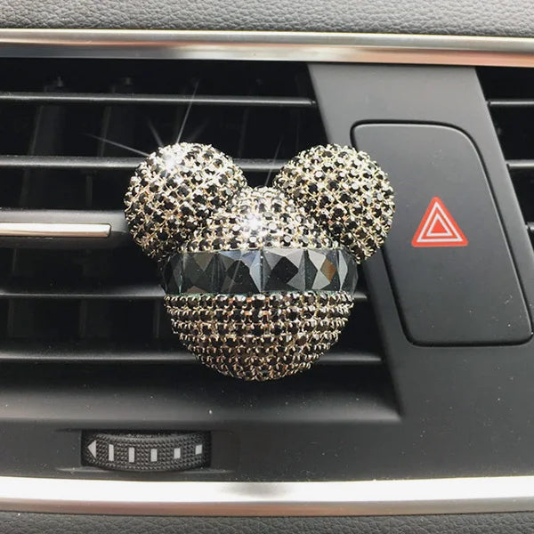 1 Pcs Cute Cartoon Car Air Fresheners Vent Clips Car Diffuser Vent Clip Rhinestone Diamond  Bling Car Accessories for Women