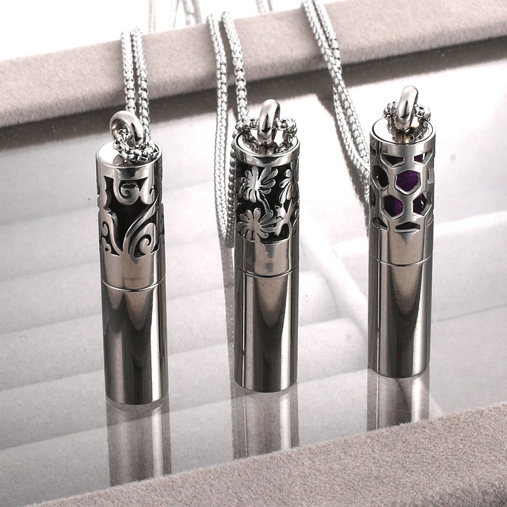 2023 New Aromatherapy Jewelry Necklaces Essential Oil Diffuser Stainless Steel Open Locket Aroma Scent Perfume Gift For Women