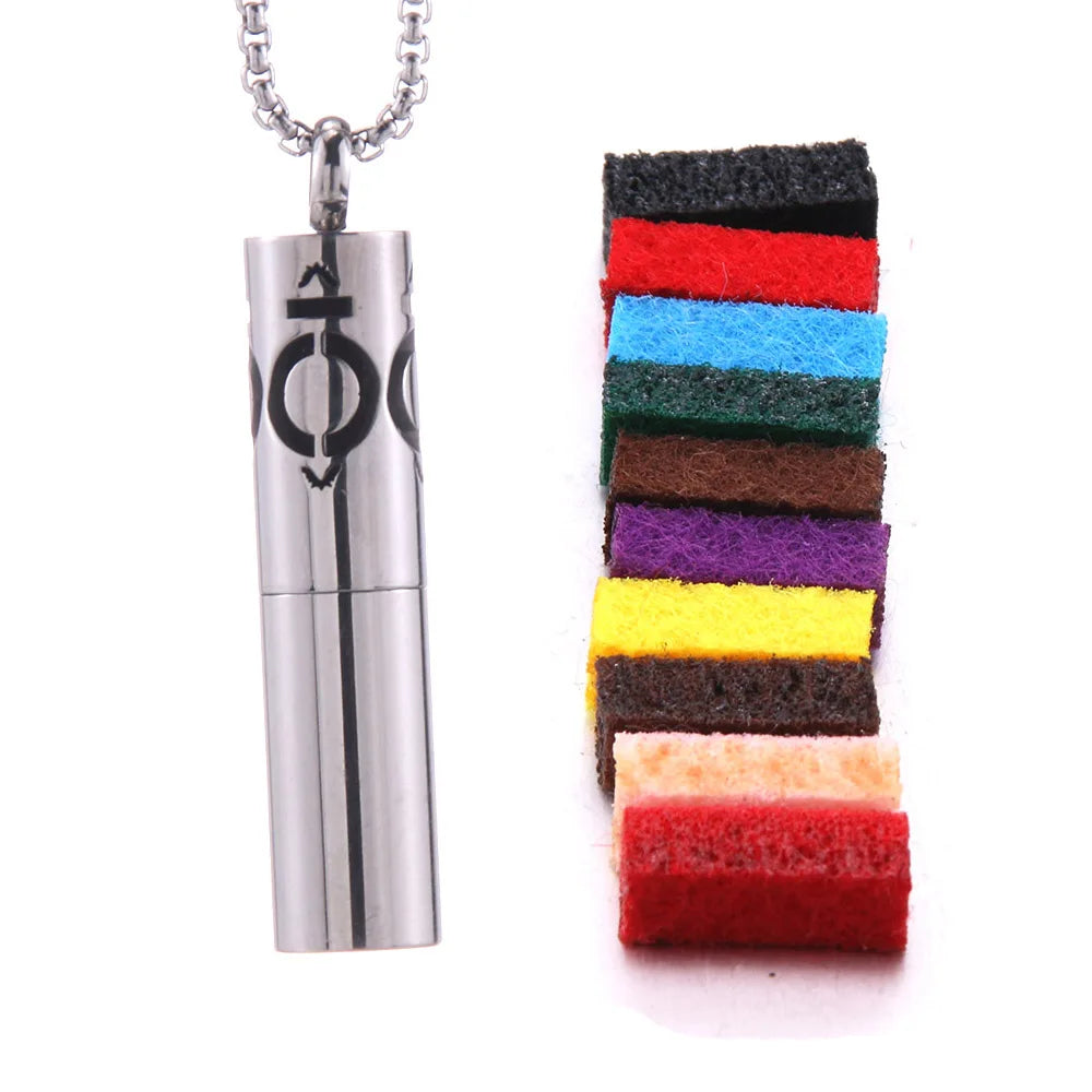 2023 New Aromatherapy Jewelry Necklaces Essential Oil Diffuser Stainless Steel Open Locket Aroma Scent Perfume Gift For Women