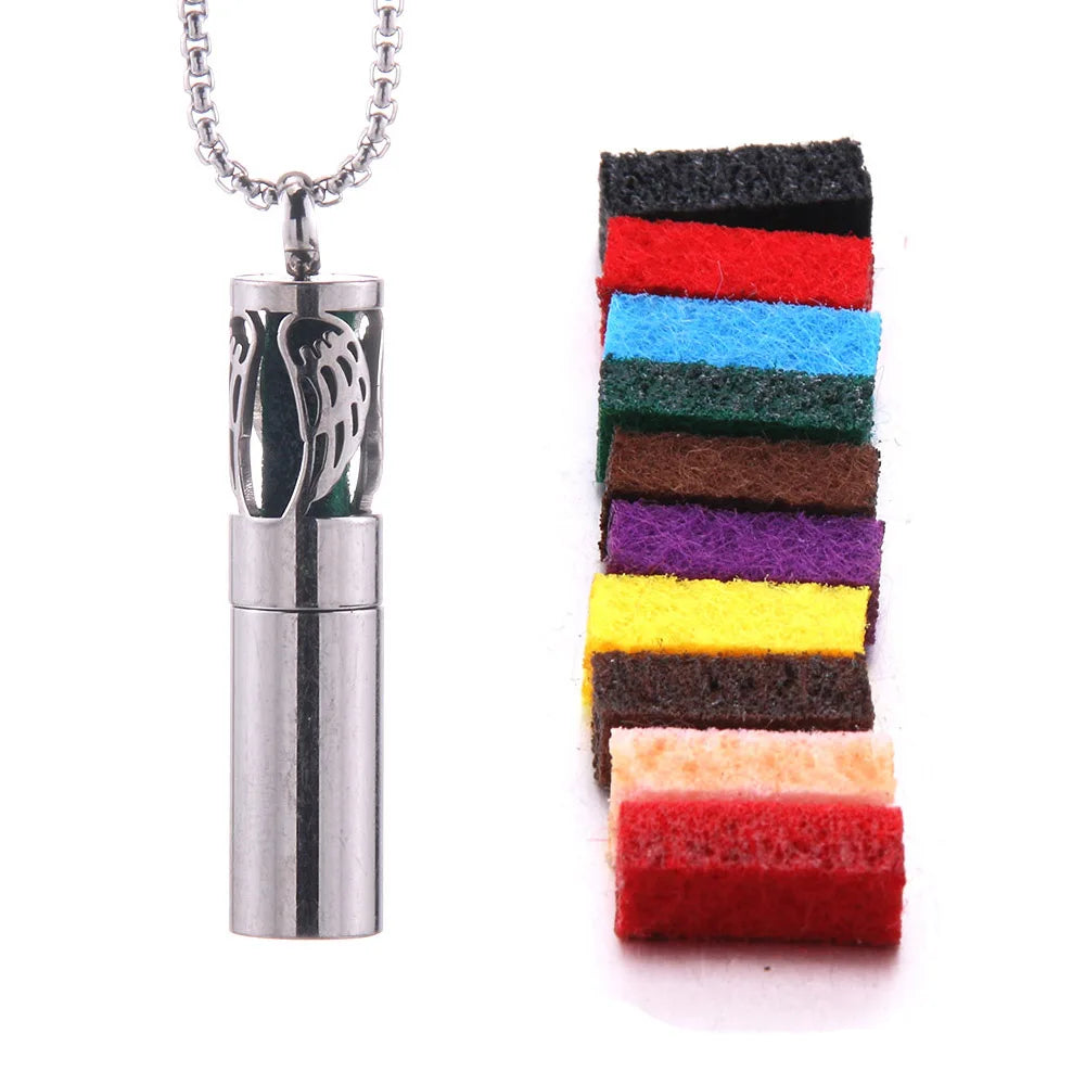 2023 New Aromatherapy Jewelry Necklaces Essential Oil Diffuser Stainless Steel Open Locket Aroma Scent Perfume Gift For Women