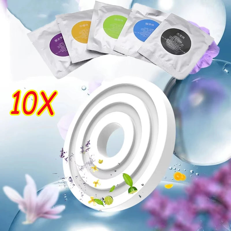 10PCS Car Aroma Tablet Replacement Refill Solid Balm Long Lasting Light Fragrance Air Vent Solid Fragrance Tablet CarAccessories 