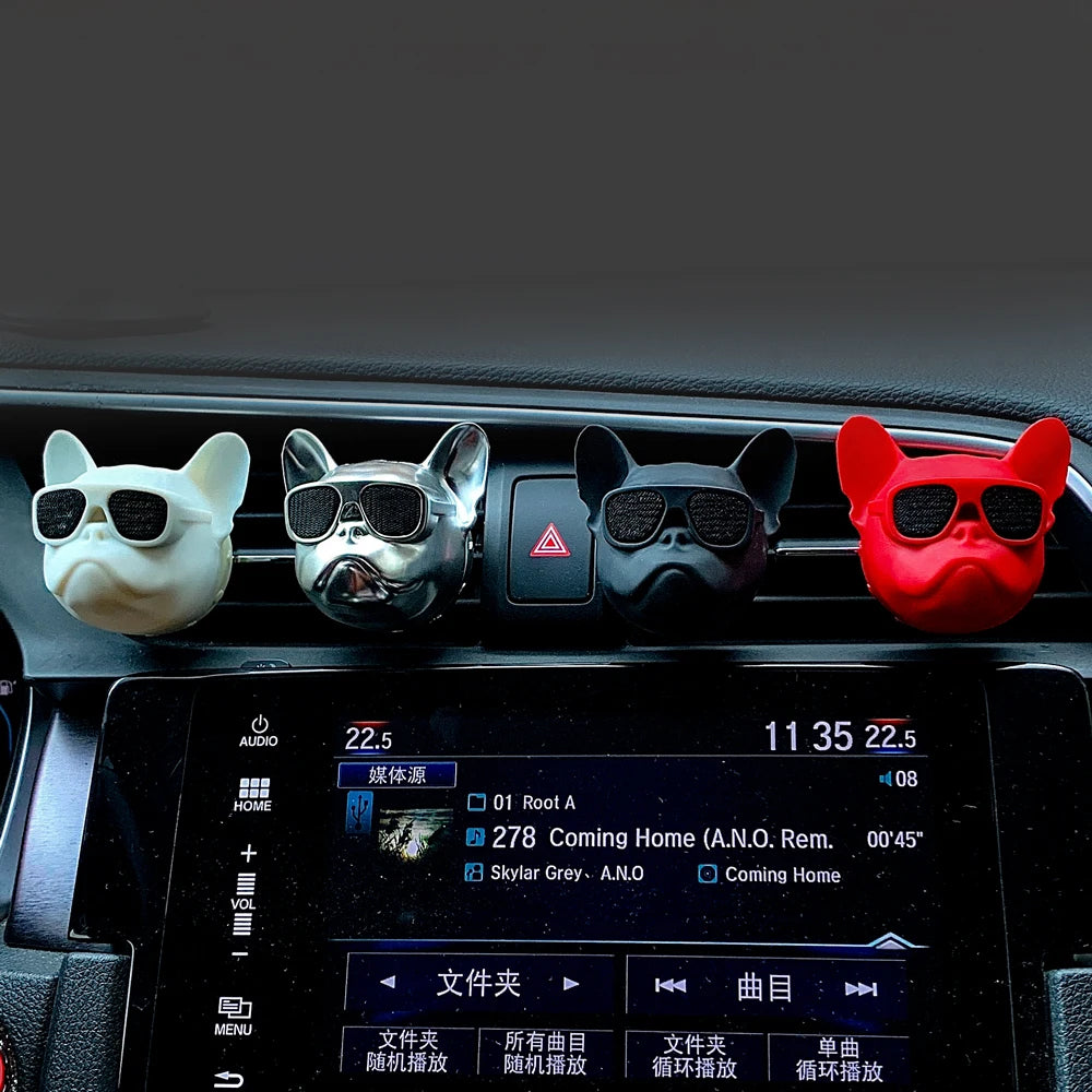 1Pcs Creative Bulldog Scent Car Freshener Air Scent Gift Box Auto Perfume Fashion Auto Decoration Car Accessories Interior 